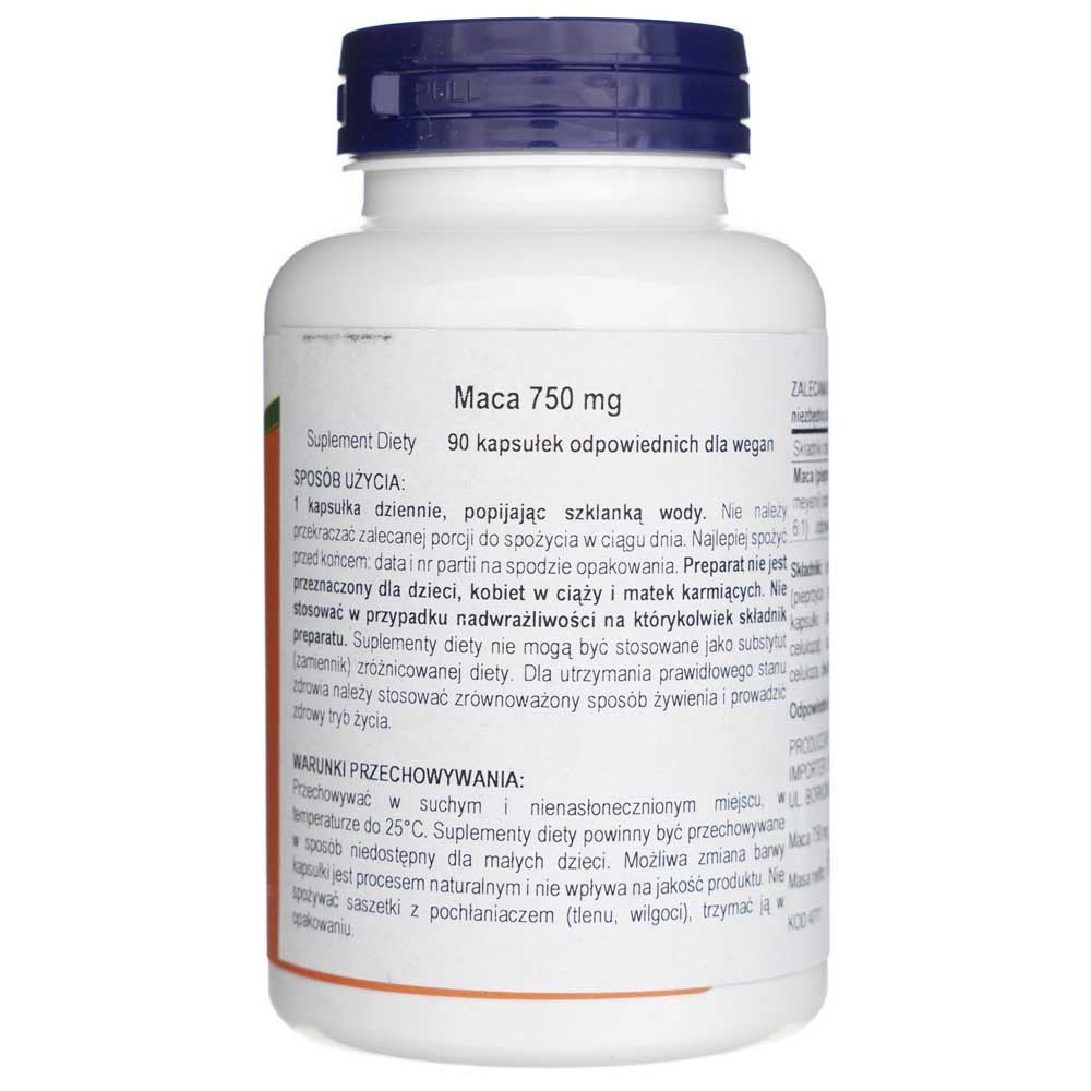 Now Foods Maca 750 mg 90 kapsulas