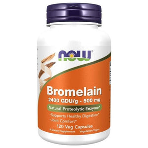 Now Foods Bromelaīns 500 mg, 2400 GDU/g - 120 kapsulas