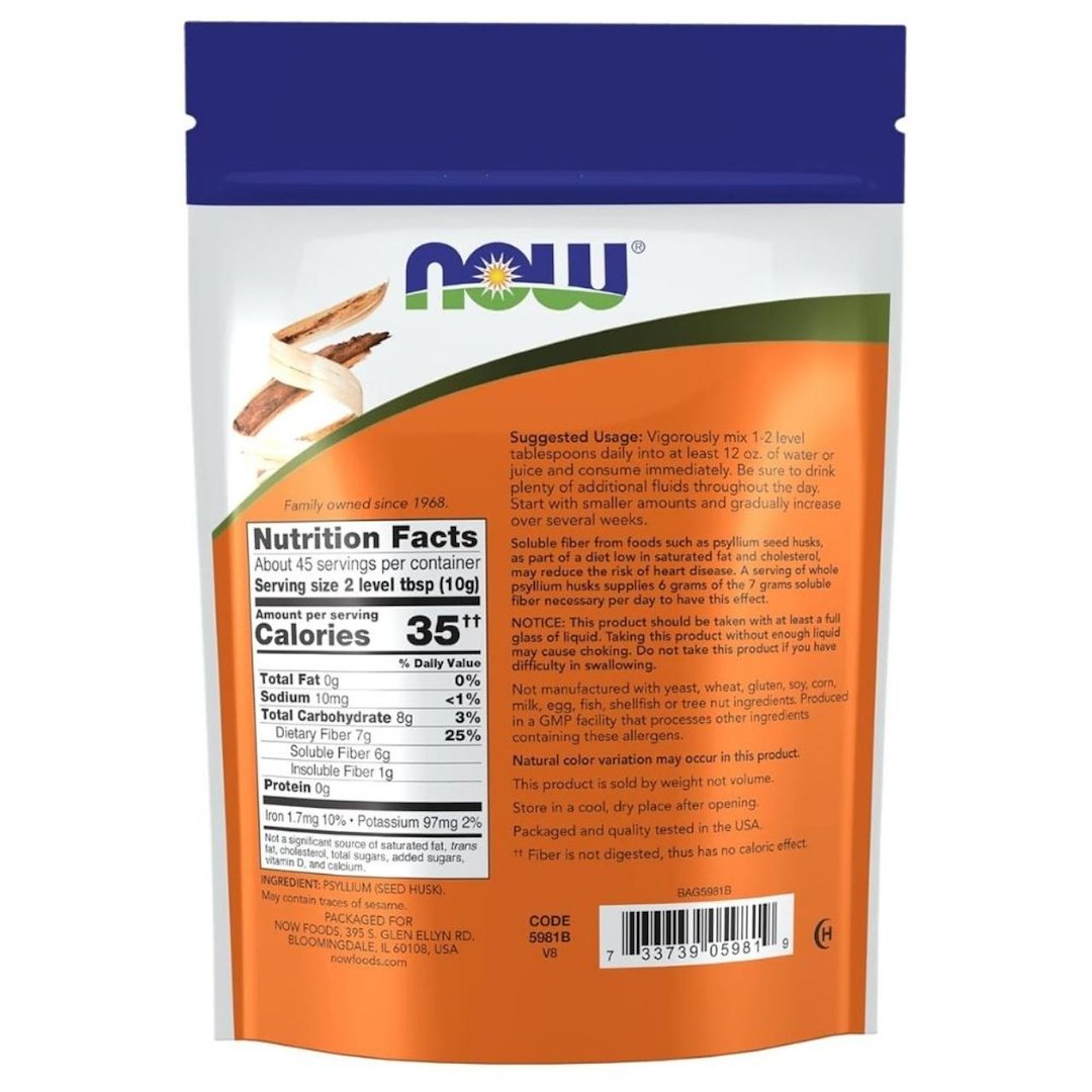 Now Foods Psyllium sēklu sēnalas - 454 g