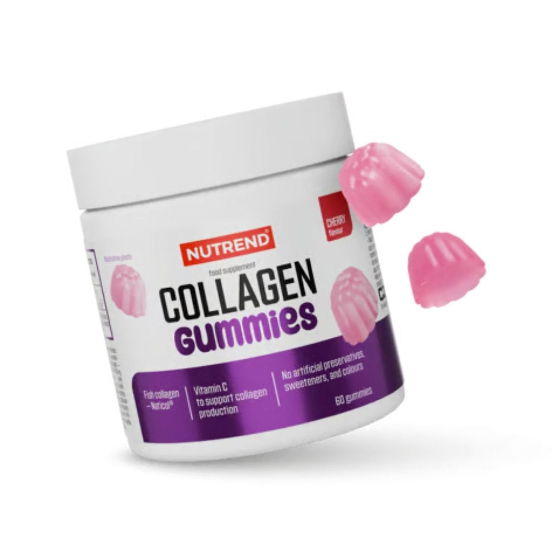 Nutrend kolagēna gumijas konfektes, ķiršu – 60 želejas konfektes