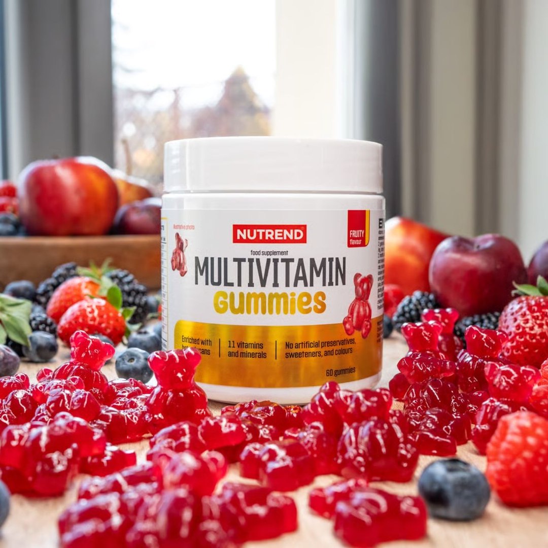 Nutrend Multivitamin Gummies, augļi - 60 želejkonfektes