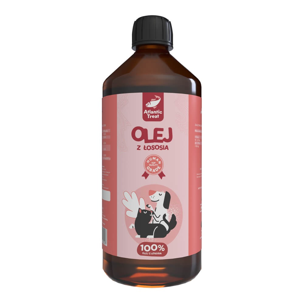 Atlantic Treat 100% lašu eļļa suņiem un kaķiem – 1000 ml