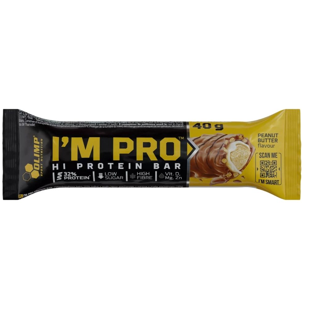 Olimp I'M PRO proteīna batoniņš Proteīna batoniņš, zemesriekstu sviests - 40 g
