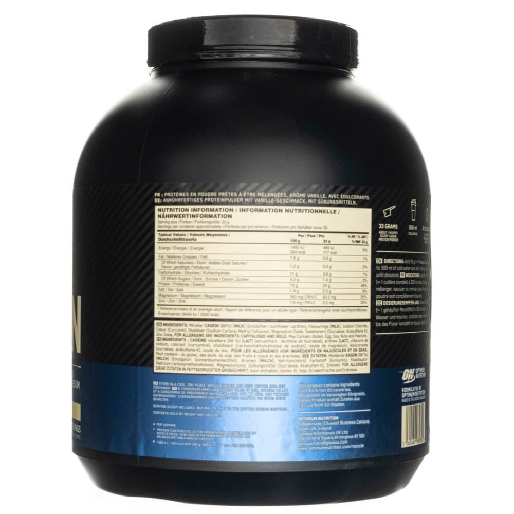 Optimum Nutrition Gold Standard 100% kazeīna olbaltumvielas, krēmīga vaniļa - 1820 g