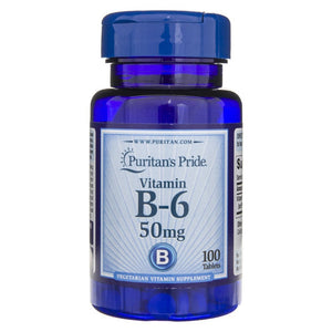 Puritan's Pride Vitaminas B-6 (piridoksino hidrochloridas) 50 mg - 100 tablečių - Magnis.lt