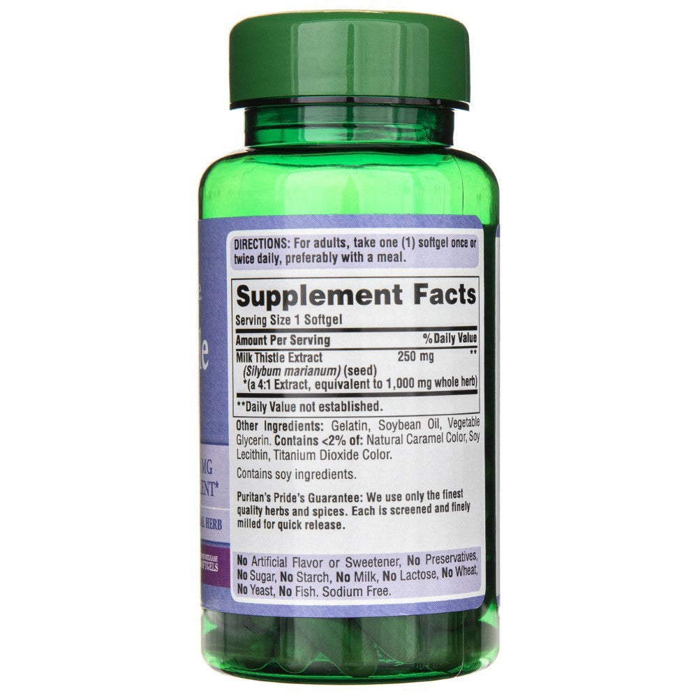 Puritan's Pride Pieno raktažolių ekstraktas 1000 mg - 90 minkštųjų gelių - Magnis.lt