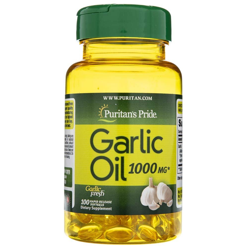 Puritan's Pride Česnakų aliejus 1000 mg - 100 minkštųjų gelių - Magnis.lt
