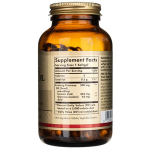 Solgar naktinės žvakės aliejus 500 mg - 180 mīksto kapsulu