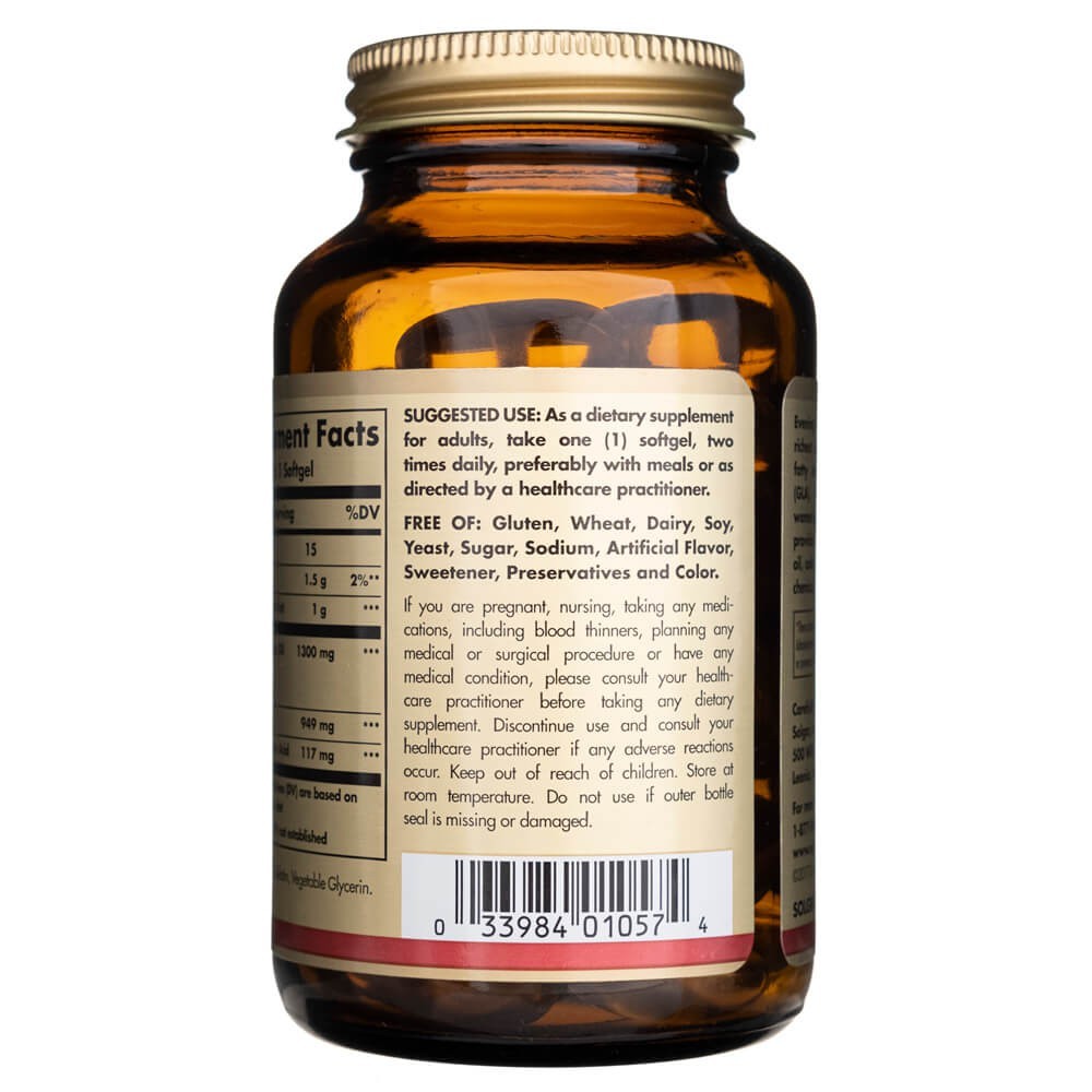 Solgar naktinių prīmulu eļļa 1300 mg - 60 mīkstās kapsulas