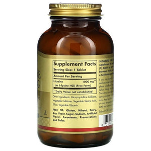 Solgar L-lizīns 1000 mg - 100 kapsulas