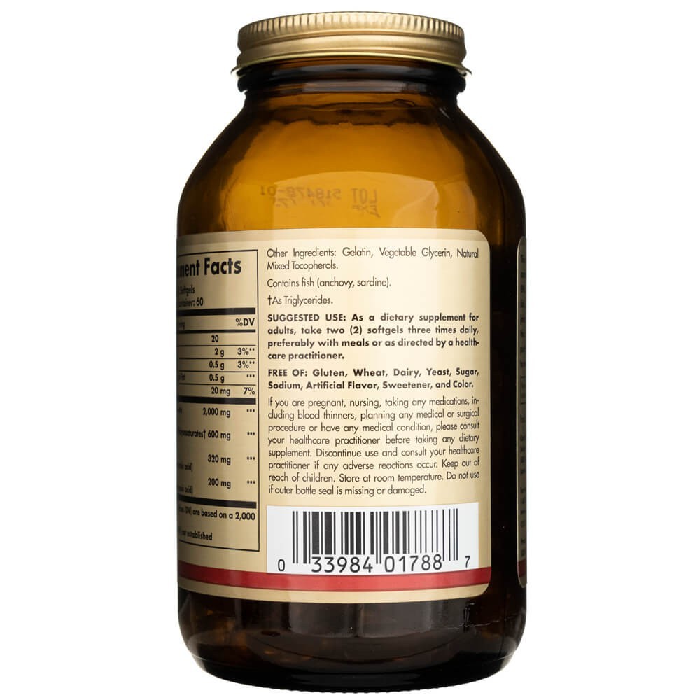Solgar Omega-3 zivju eļļas koncentrāts - 120 mīkstās kapsulas