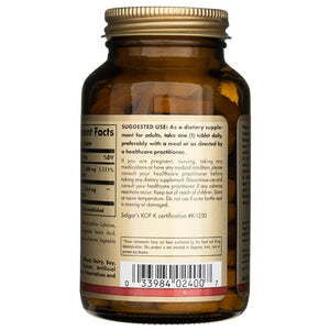 Solgar vitamīns C 1000 mg ar mežrozīšu augļiem - 100 tabletes