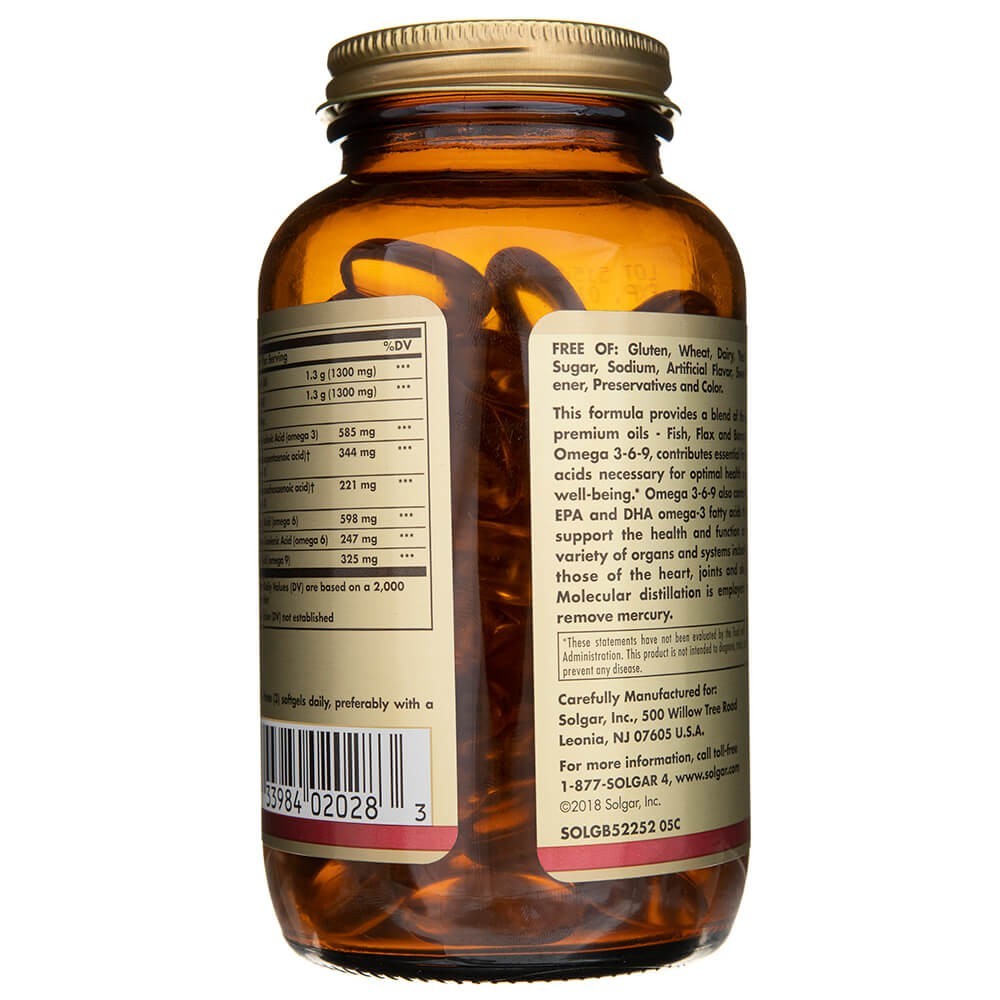 Solgar Omega 3-6-9 1300 mg - 120 mīkstās želejas kapsulas