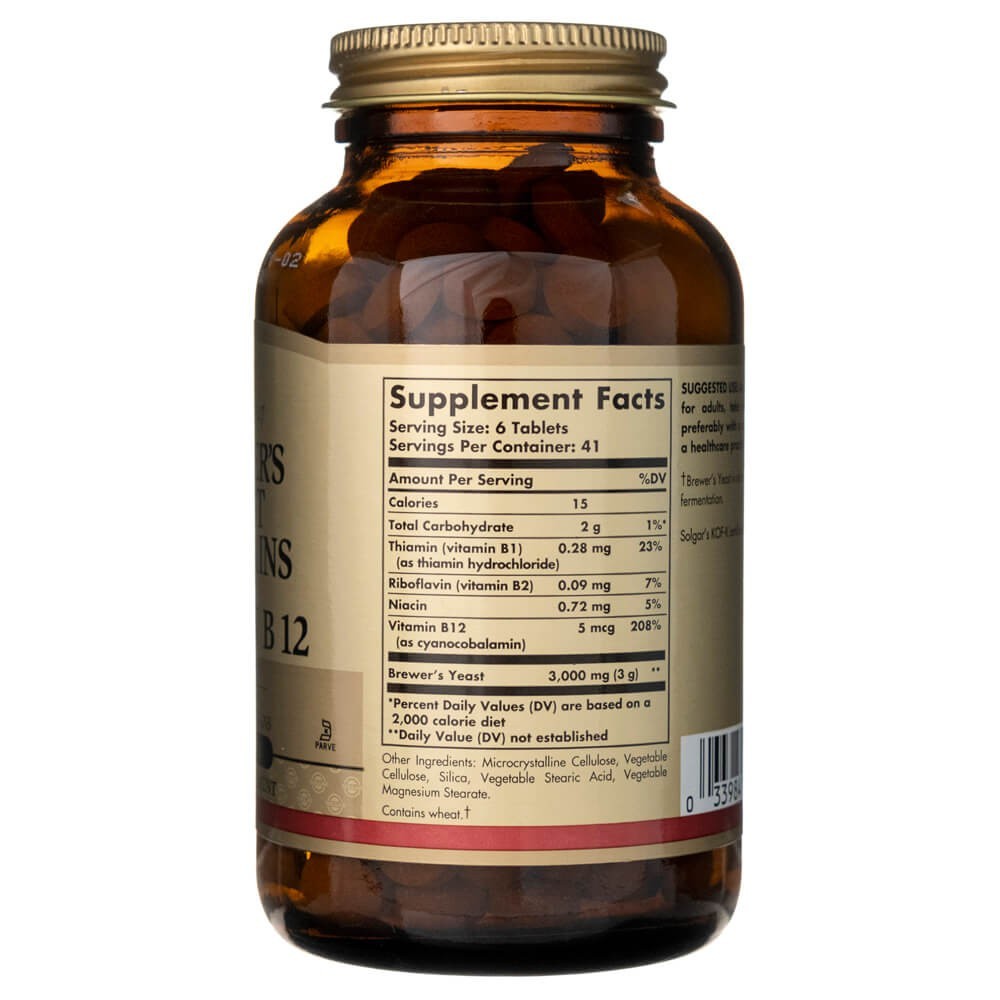 Solgar alus raugs 7 1/2 graudi ar B12 vitamīnu – 250 tabletes