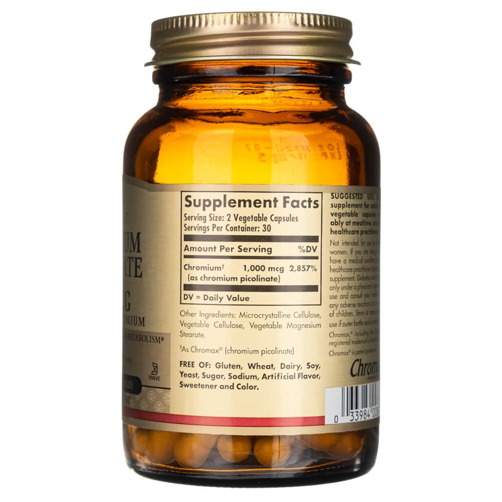 Solgar chromo pikolināts 500 mcg – 60 kapsulas