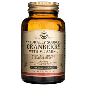Solgar dabīgās dzērvenes ar C vitamīnu – 60 kapsulas