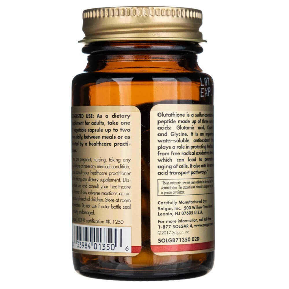 Solgar Samazināts L-Glutations 250 mg - 30 kapsulas
