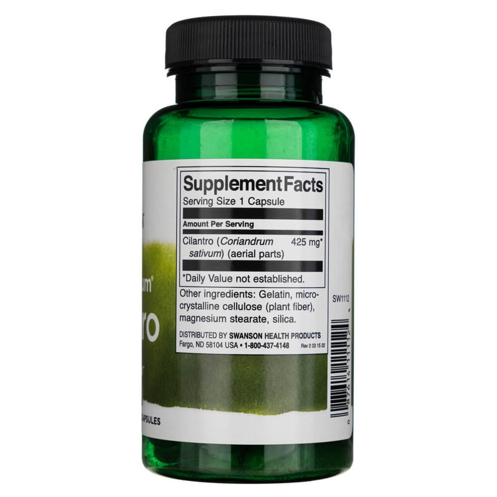 Swanson Full Spectrum Koriandrs 425 mg – 60 kapsulas