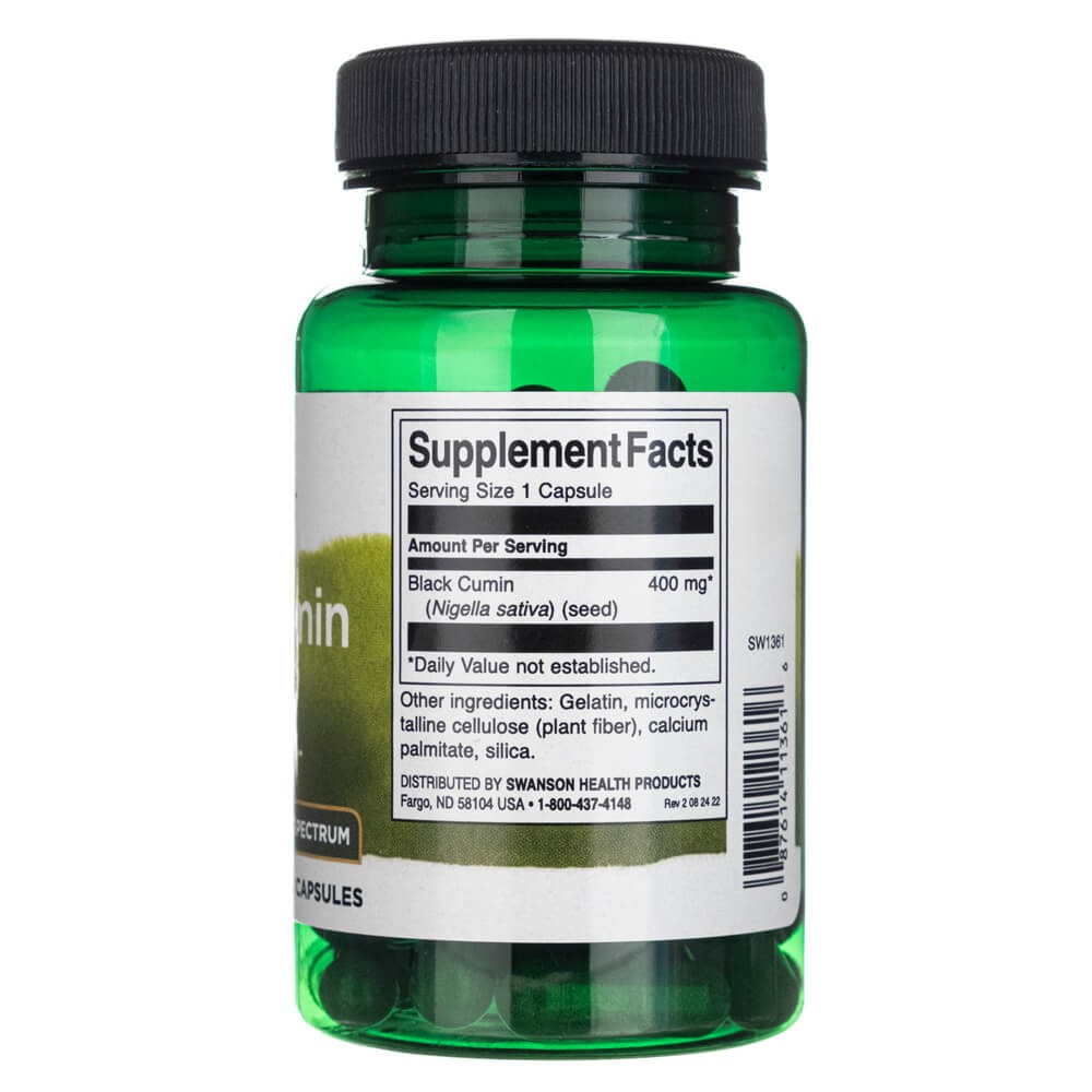 Swanson melnās ķimenes (melnā ķimene) 400 mg - 60 kapsulas