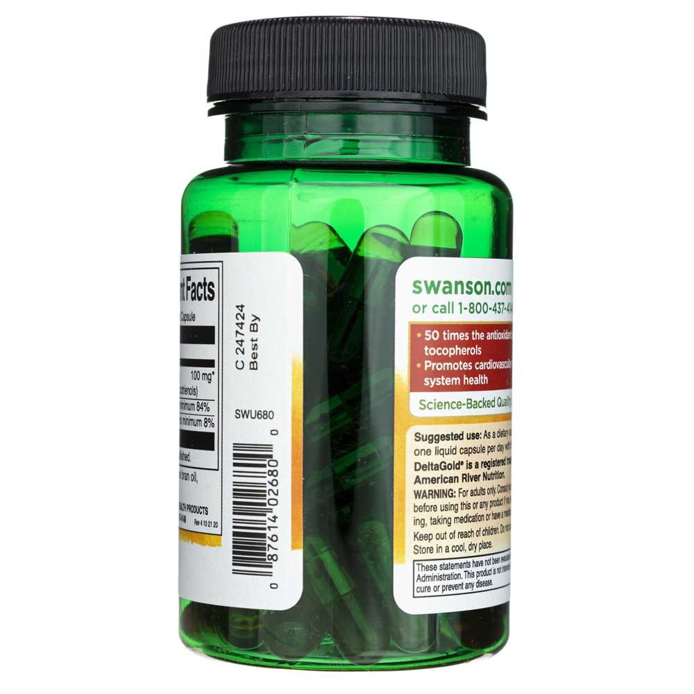 Swanson tokotrienoliai - dvigubo stiprumo 100 mg - 60 minkštųjų gelių - Magnis.lt
