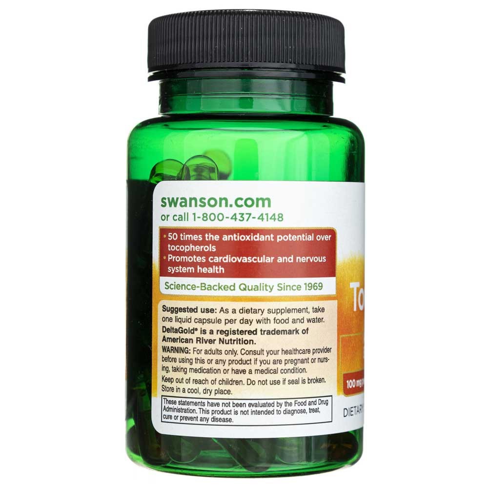 Swanson tokotrienoliai - dvigubo stiprumo 100 mg - 60 minkštųjų gelių - Magnis.lt