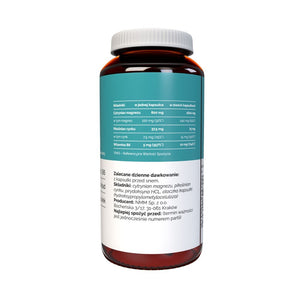 Vitaler's ZMA Mg 240 mg + Zn 15 mg + B6 10 mg - 120 kapsulas
