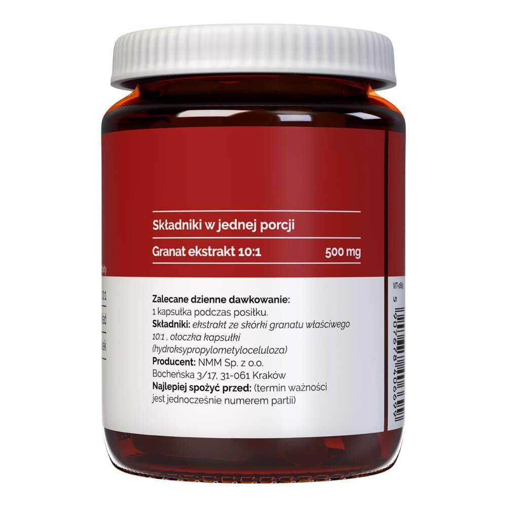 Vitaler's granātābolu ekstrakts 500 mg - 60 kapsulas