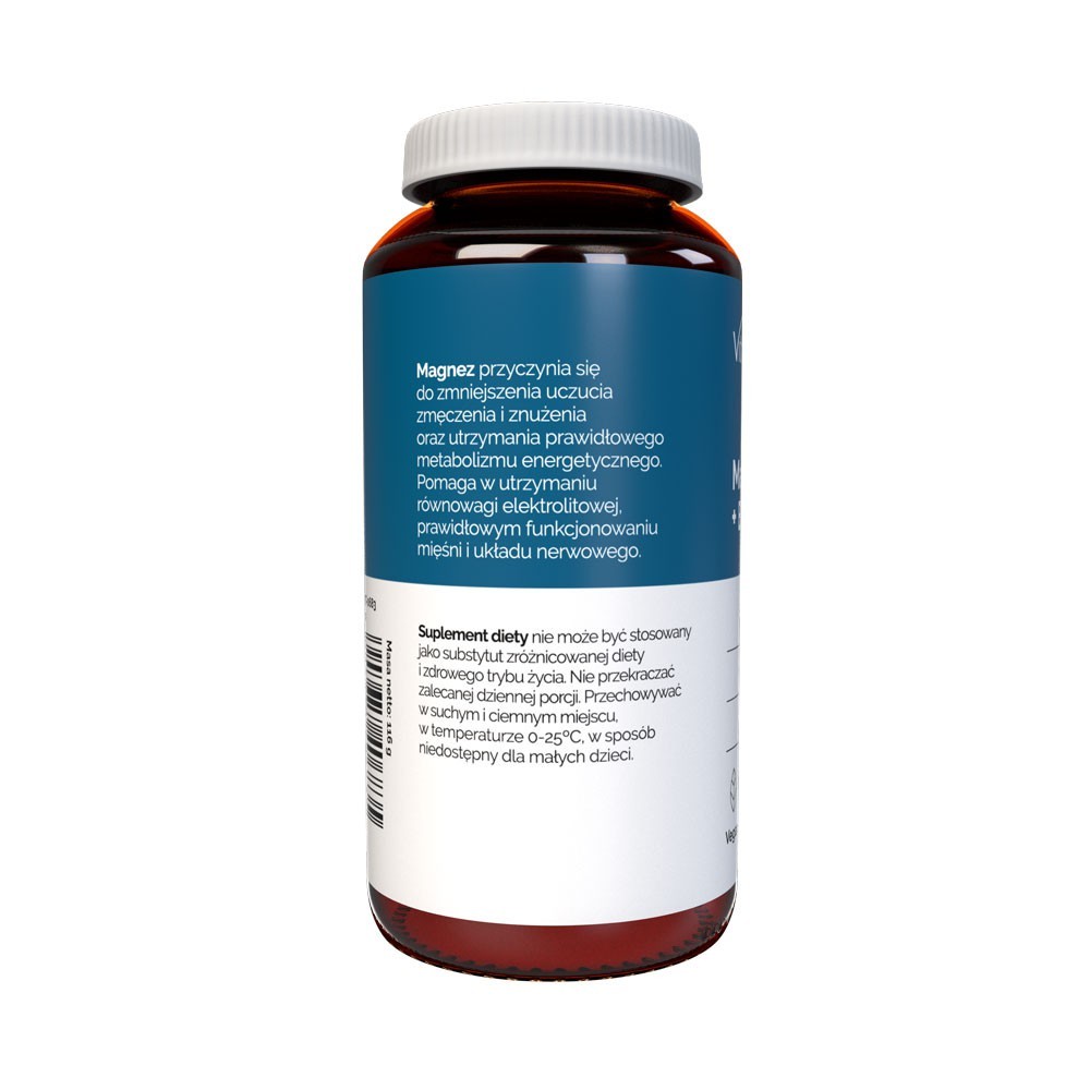 Vitaler magnis 125 mg + B6 vitamīns - 120 kapsulas