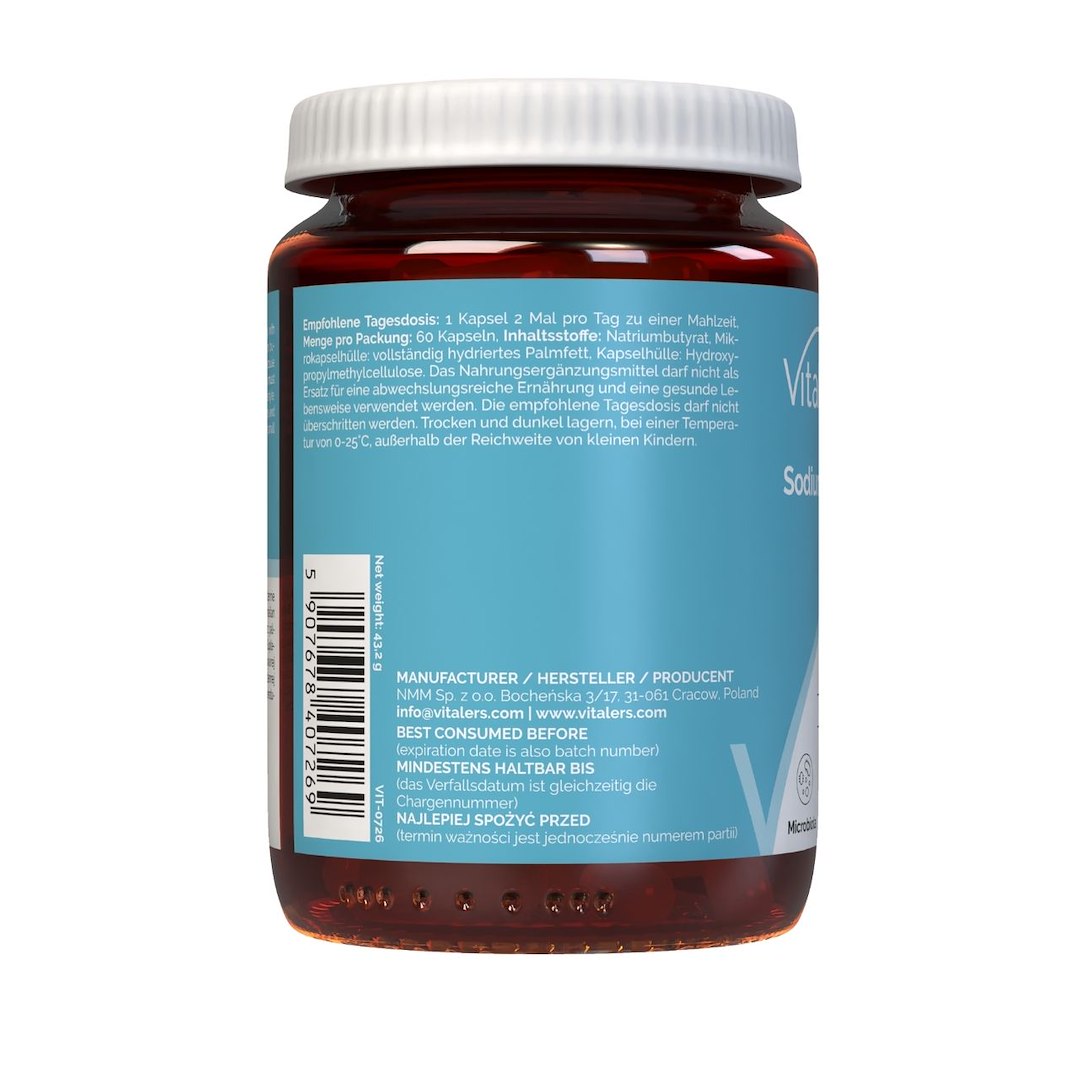 Vitaler nātrija butirāts 600 mg - 60 kapsulas
