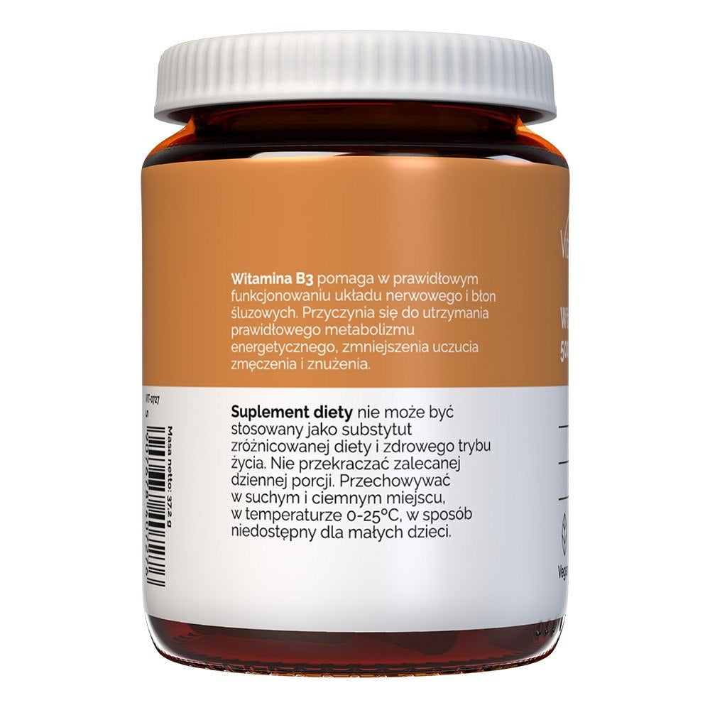 Vitamīns B3 500 mg - 60 kapsulas