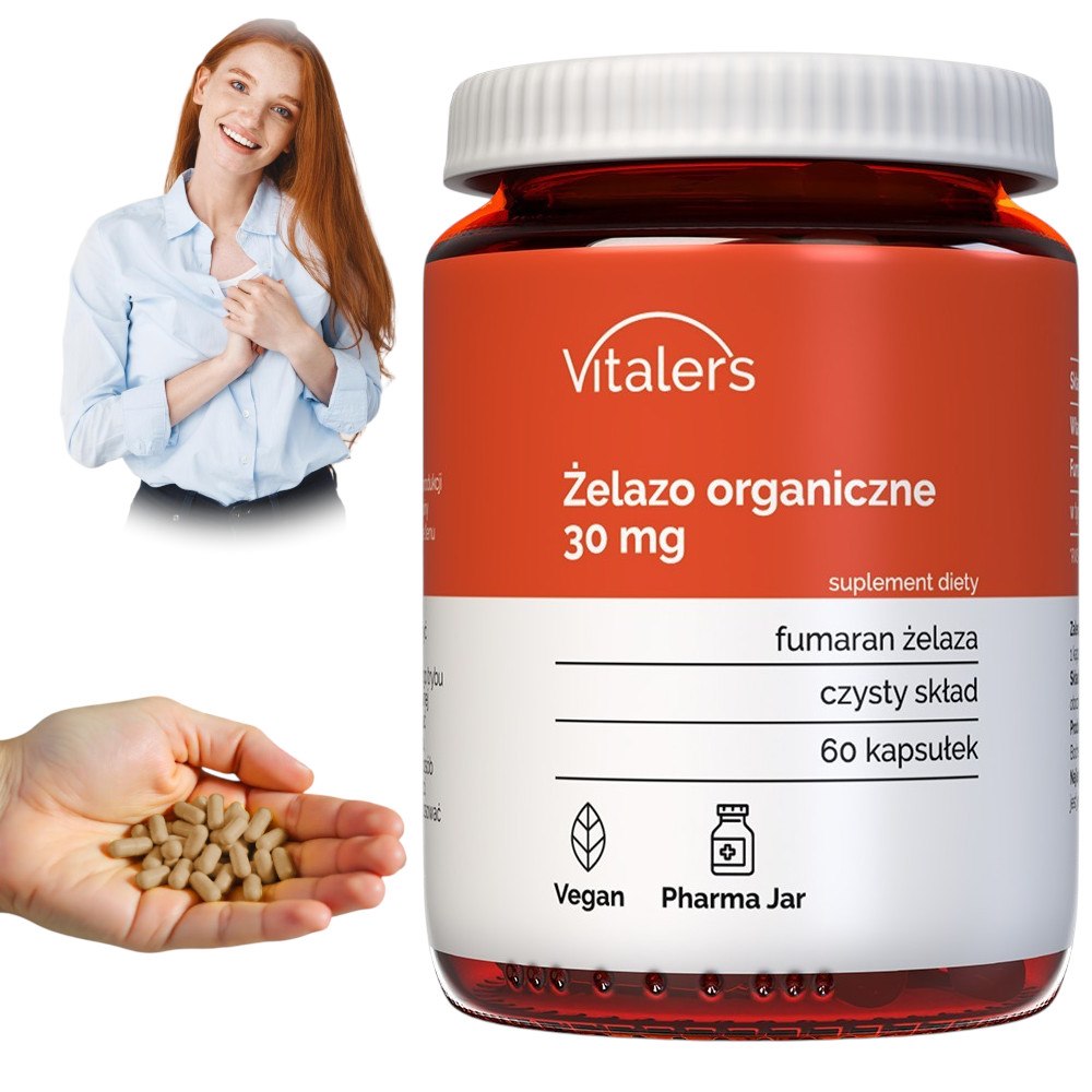 Vitaler's organiskā dzelzs 30 mg - 60 kapsulas