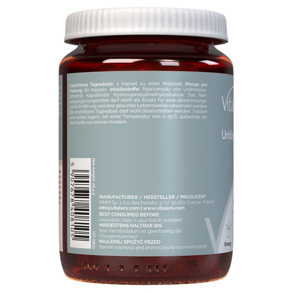 Vitalers – Uridīns 300 mg 60 kapsulas