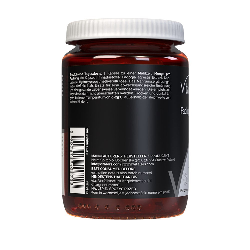 Vitaler's Fadogia Agrestis 600 mg - 60 kapsulas