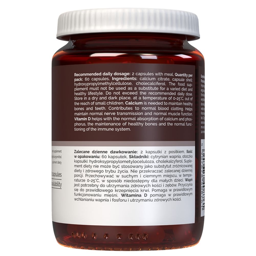Vitaler's Kalcija citrāts 1200 mg + D3 vitamīns 2000 SV - 60 kapsulas