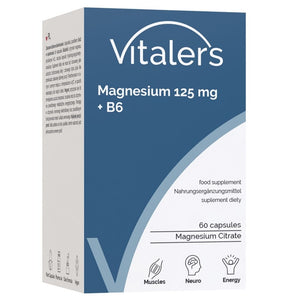 Vitaler magnijs 125 mg + B6 vitamīns 6 mg - 60 kapsulas