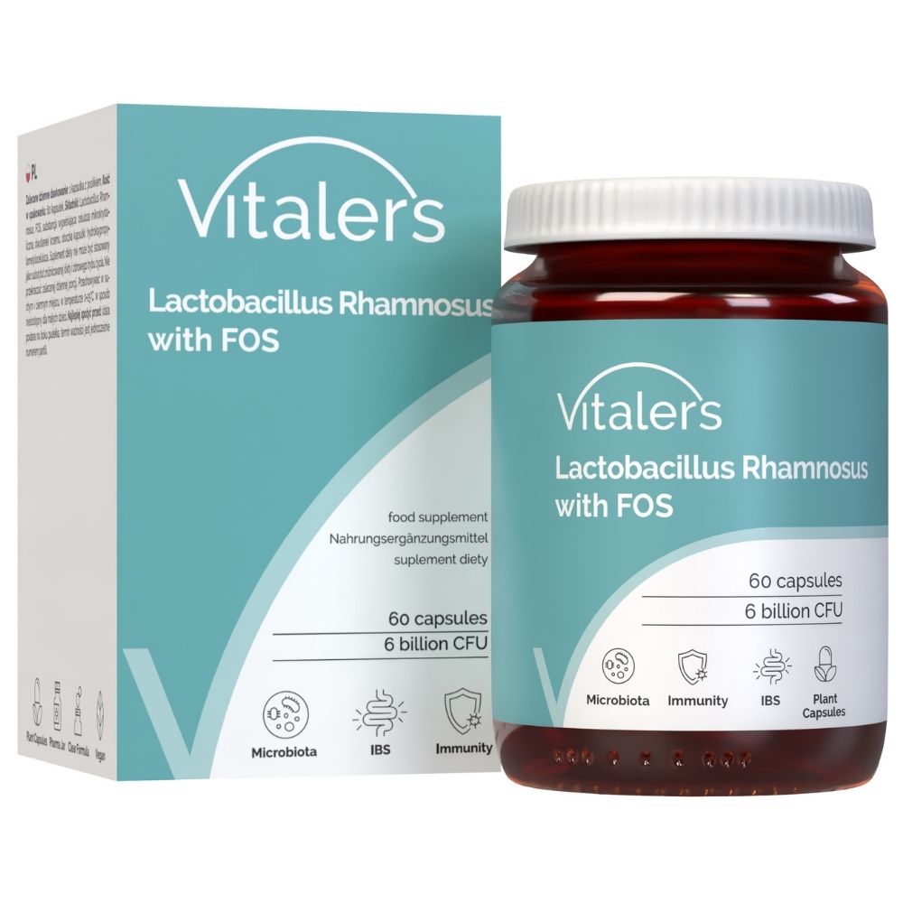 Vitaler's Probiotic Lactobacillus Rhamnosus ar FOS (probiotika) – 60 kapsulas