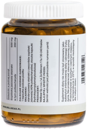 Wellbear Lion's Mane (Hericium erinaceus) 500 mg - 60 kapsulas