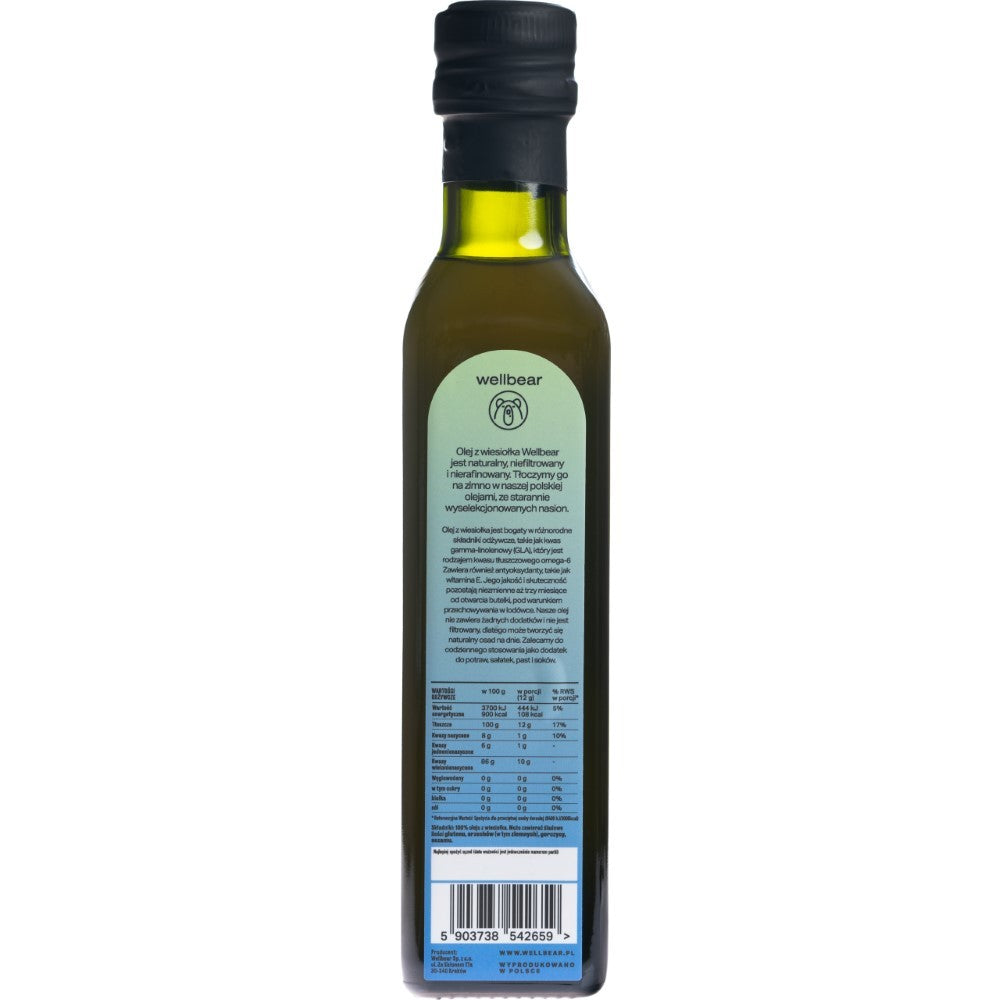 Wellbear naktssveces eļļa, auksti spiesta – 250 ml