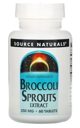 SOURCE NATURALS brokoļu asnu ekstrakts, 60 tabletes