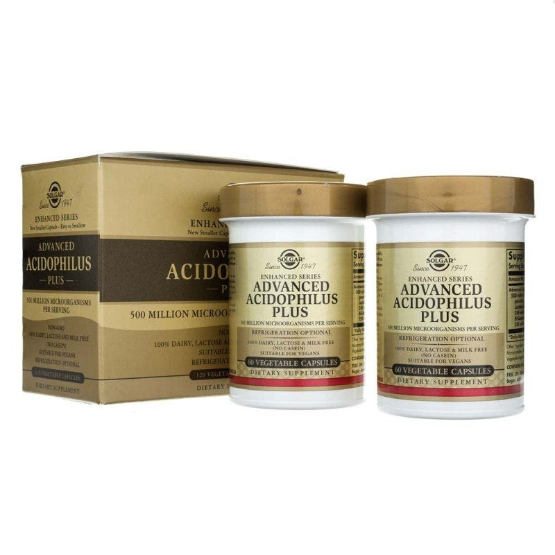 Solgar Advanced Acidophilus Plus – zarnu bakteriālā flora 120 kaps.