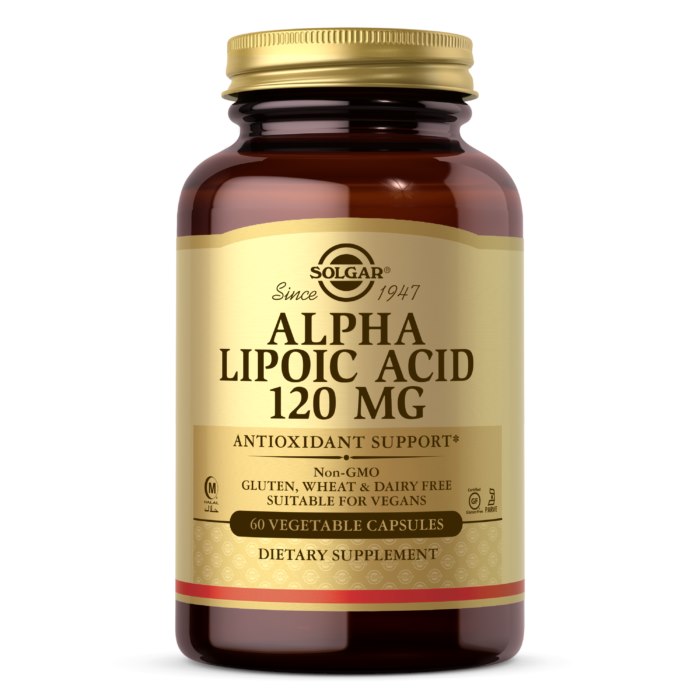 Solgar alfa lipoīnskābe 120 mg - alfa lipoīnskābe 120 mg 60 kapsulas