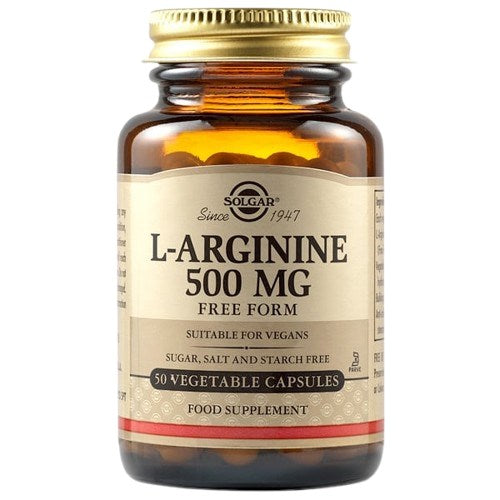 Solgar L-argininas 500 mg 50 kapsulių - Magnis.lt