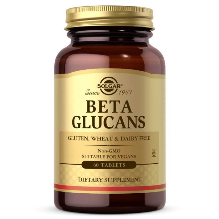 Solgar Beta glikāni - Beta-1,3-D-glikāns 60 tabletes