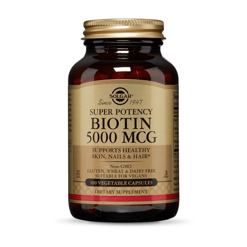 Solgar Biotīns 5000 mcg – Biotīns 5000 mcg 100 kapsulas
