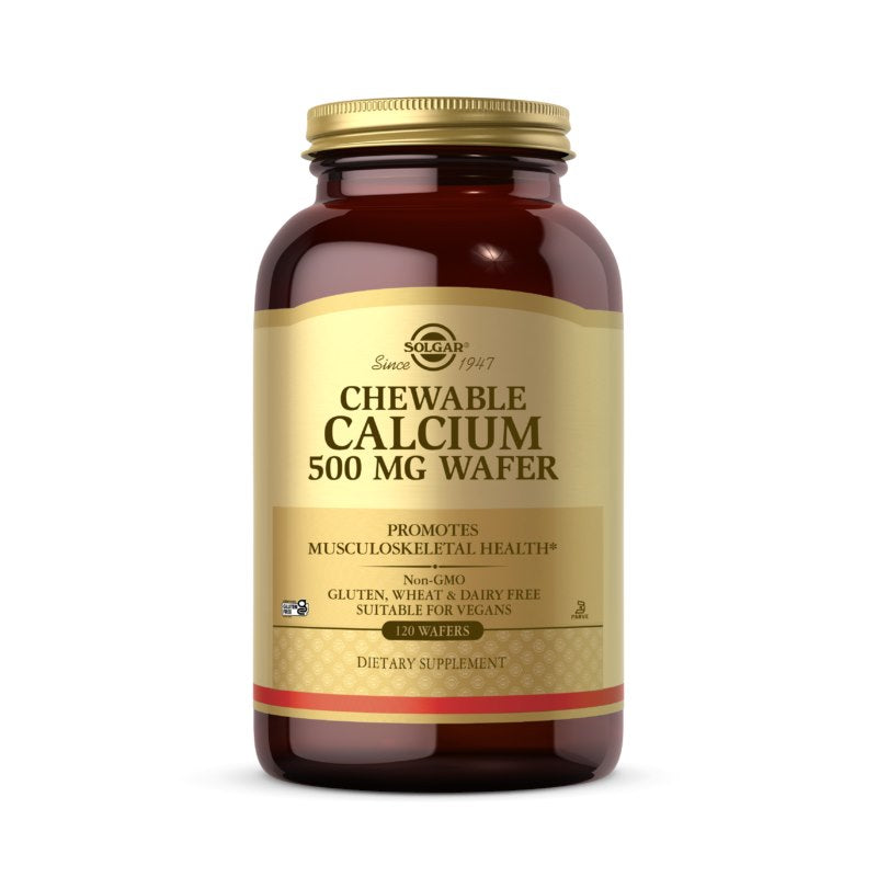 Solgar košļājamās kalcija tabletes 500 mg 120 gab.