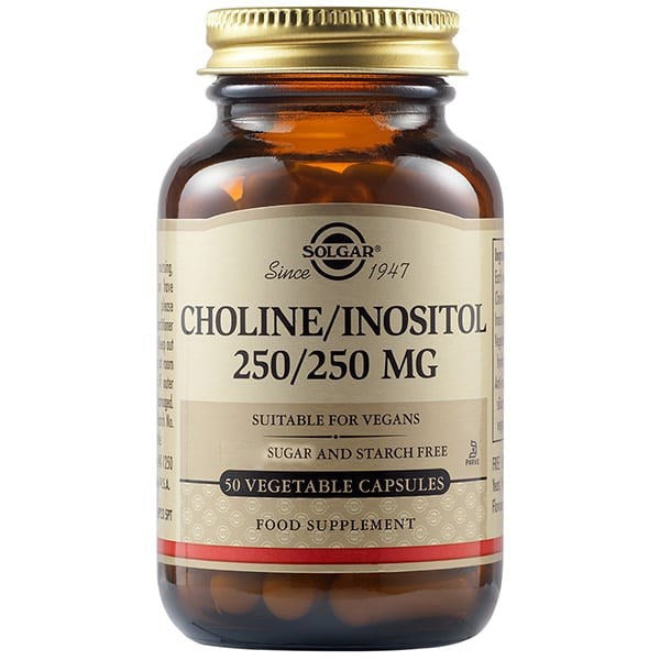 Solgar Cholīns/Inozīts 250 mg 50 kapsulas