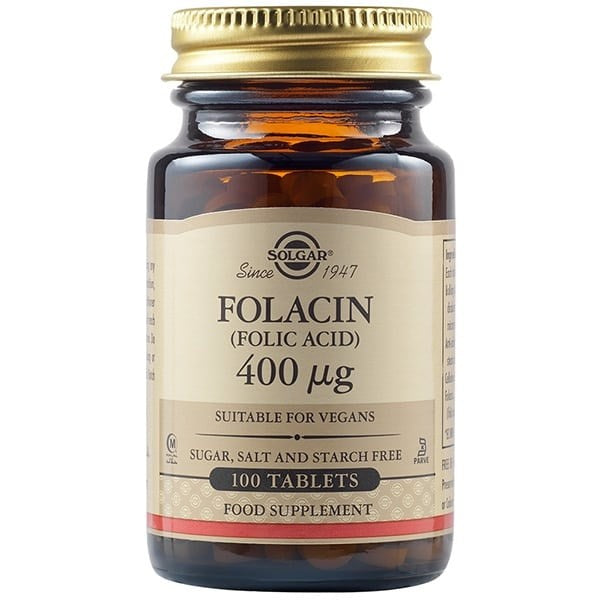 Solgar Folacin folijskābe - folijskābe 400 mcg 100 tabletes