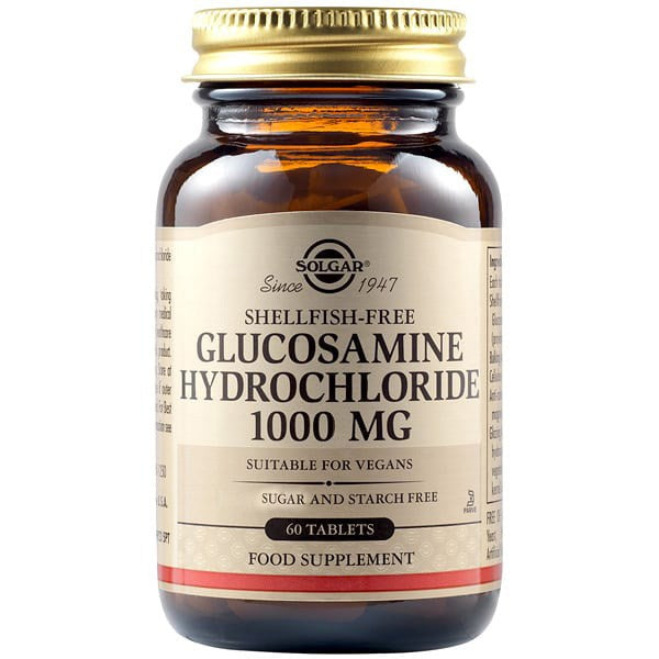 Solgar glikozamīna hidrohlorīds 1000 mg – glikozamīna hidrohlorīds 60 tabletes