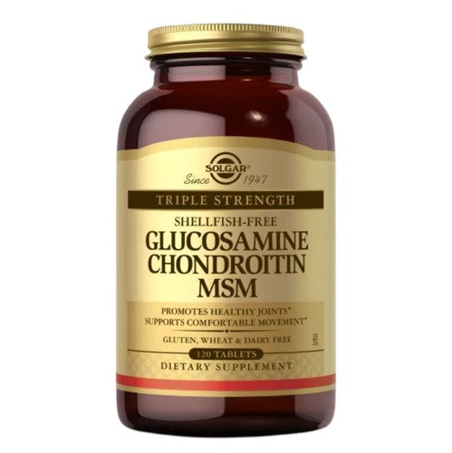 Solgar glikozamīns, hondroitīns, MSM, 120 tabletes