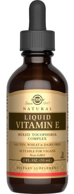 Solgar vitamīns E — dabīgs E vitamīns šķidrā veidā 59 ml